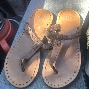 UGG Women's Tan Braided Sandals